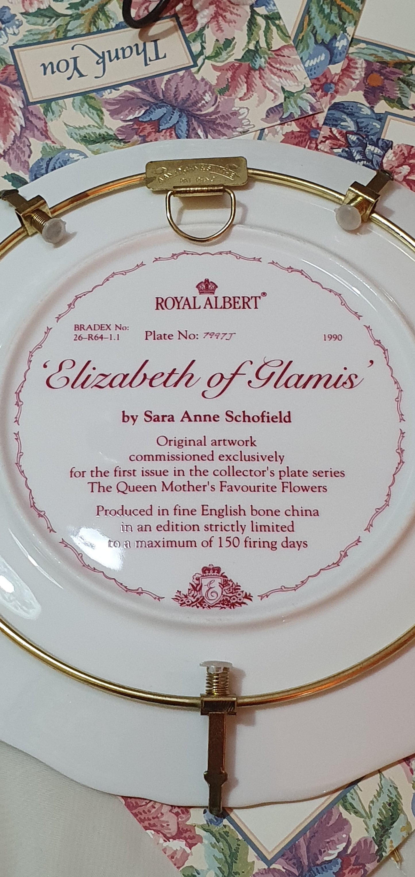 Колекционерска чиния "Elizabeth of Glamis" от Royal Albert