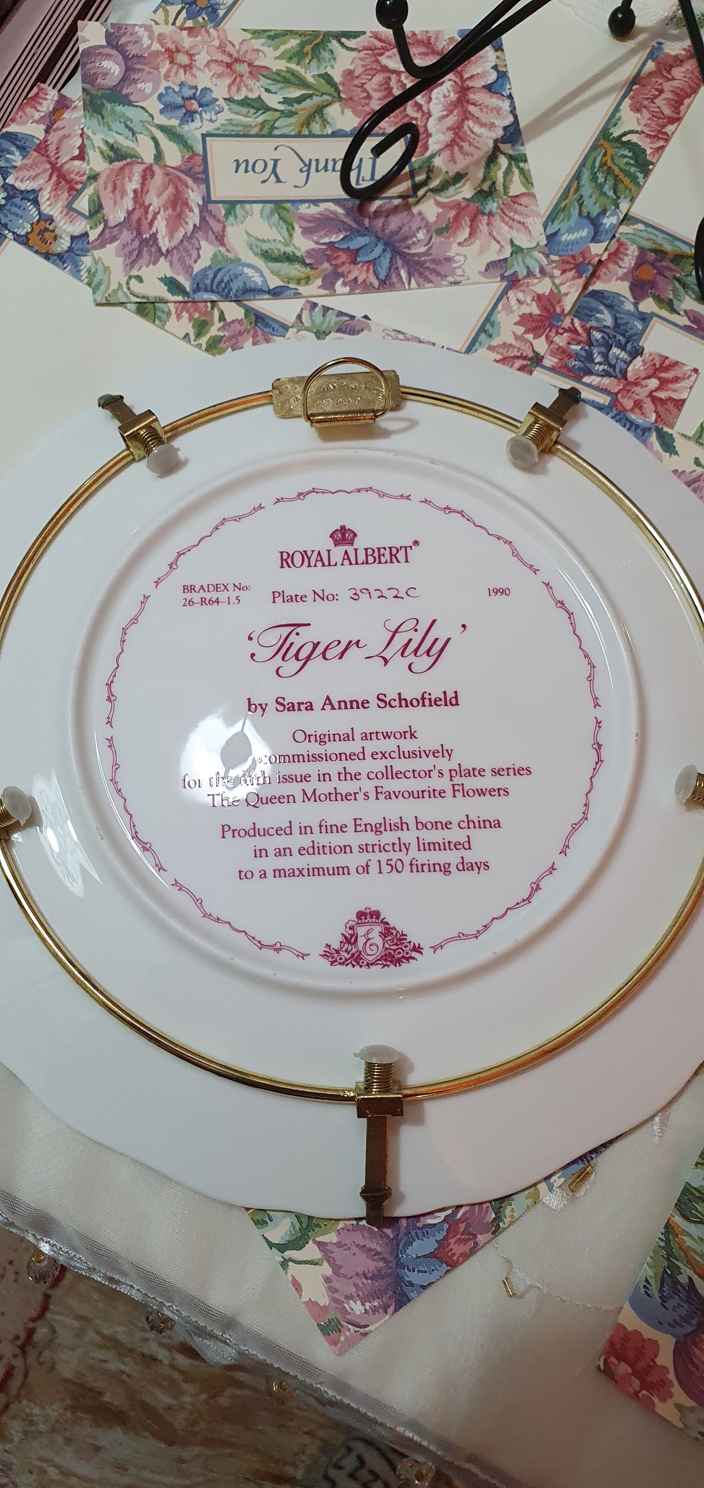 "Tiger Lily" collector's plate from Royal Albert