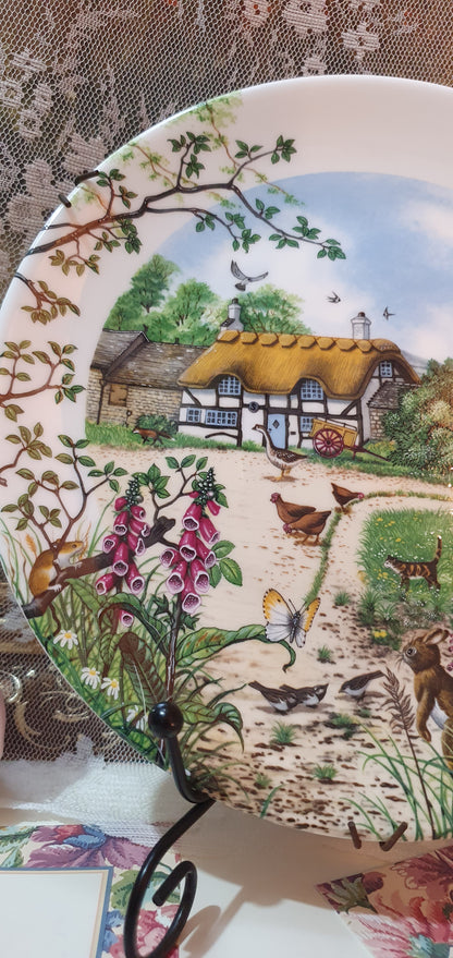 Декоративна чиния идилия в английската провинция Wedgwood The Farm Cottage (1988)